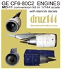 1:144 General Electric CF6-80C2 Engines (2+1) for the McDD MD-11