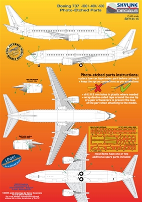 1:144 Boeing 737 (classic) Photo Etch (2 sets)