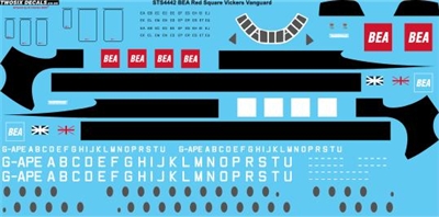 1:144 BEA (red square) Vickers Vanguard