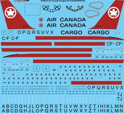 1:144 Air Canada Douglas DC-8-54/54F/61/63