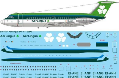 1:144 Aer Lingus (1970's cs) BAC 1-11-200