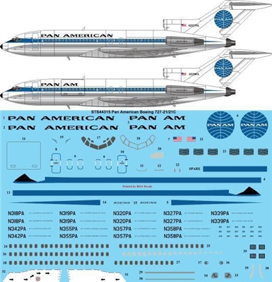 1:144 Pan American Boeing 727-21/-21C