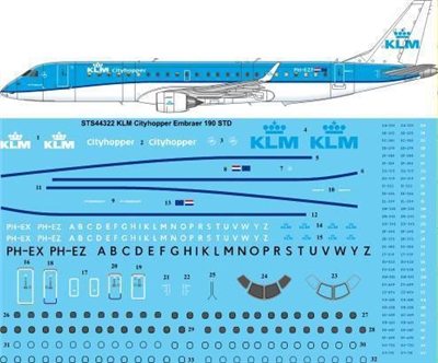 1:144 KLM Citihopper (2015 cs) Embraer 190
