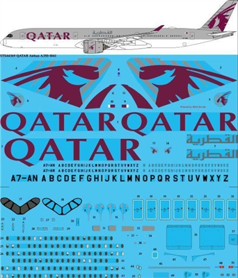 1:144 Qatar Airways Airbus A.350-1000