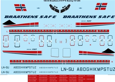 1:100 Braathens SAFE Boeing 737-200