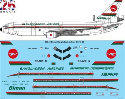 1:200 Biman Bangladesh Airlines McDD DC-10-30