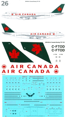 1:200 Air Canada Boeing 747-100