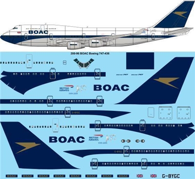 1:200 BOAC (British Airways 'retro') Boeing 747-436