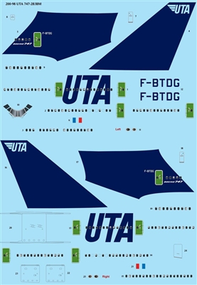 1:200 UTA Boeing 747-200B