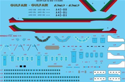1:144 Gulf Air BAC 1-11-400