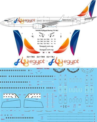 1:144 Fly Egypt Boeing 737-800