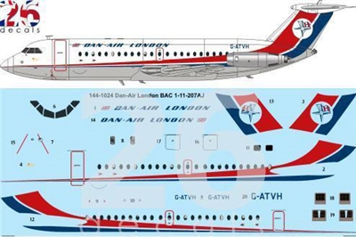 1:144 Dan Air London BAC 1-11-200