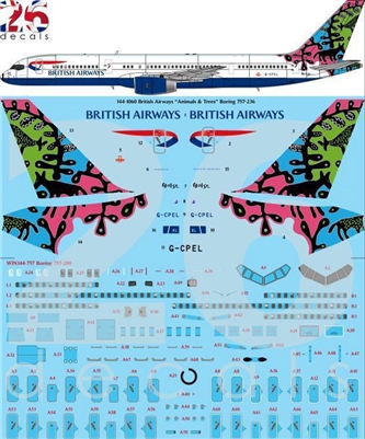 1:144 British Airways 'Animals & Trees' Boeing 757-200 (Zvezda kit)