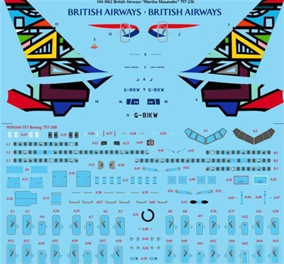 1:144 British Airways 'Martha Masanabo' Boeing 757-200 (Zvezda kit)