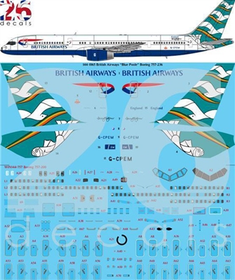1:144 British Airways 'Blue Poole' Boeing 757-200 (Zvezda kit)