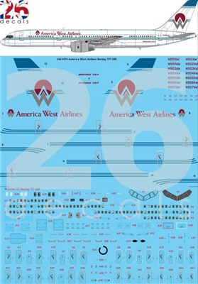 1:144 America West Airlines (o/c) Boeing 757-200 (Zvezda kit)