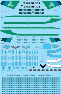 1:144 Trans America / Trans International Airlines  Douglas DC-8-63CF