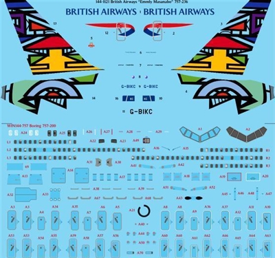 1:144 British Airways 'Emmly Masanabo' Boeing 757-200 (Zvezda kit)