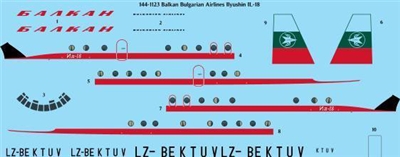 1:72 Balkan Bulgarian Airlines Ilyushin Il.18