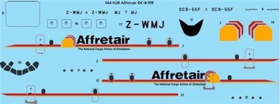 1:144 Affretair Douglas DC-8-55F