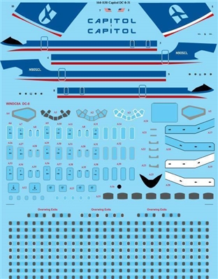 1:144 Capitol Airlines Douglas DC-8-31