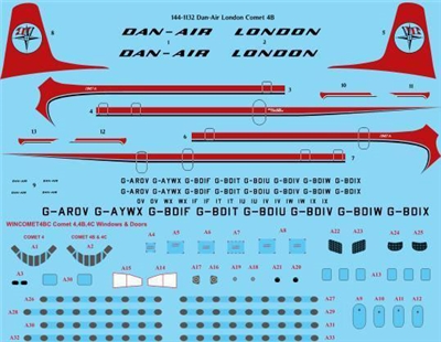 1:144 Dan Air London (later cs) Dh.106 Comet 4C