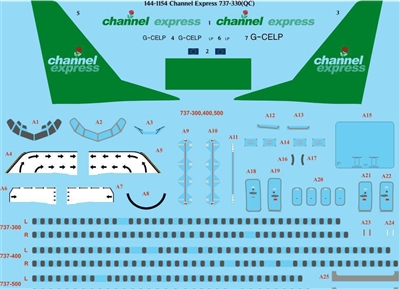 1:144 Channel Express Boeing 737-300QC