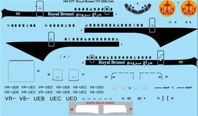 1:144 Royal Brunei Airlines Boeing 737-200