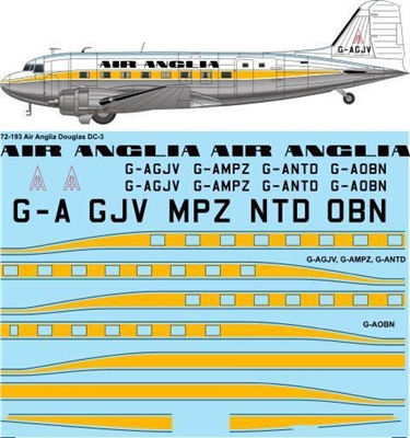 1:72 Air Anglia Douglas DC-3