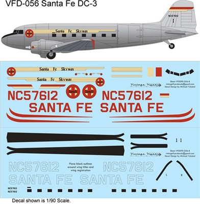 1:100 Santa Fe Skyway Douglas DC-3