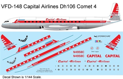 1:100 Capital Airlines (final cs) Dh.106 Comet 4