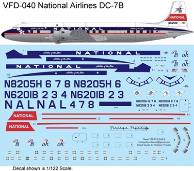 1:122 National Airlines (1958 cs) Douglas DC-7
