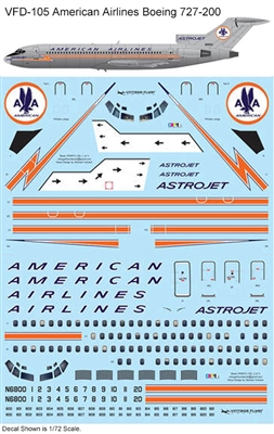 1:125 American Airlines (early cs) Boeing 727-200