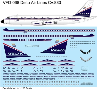 1:126 Delta Airlines (delivery cs) Convair 880