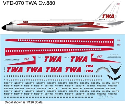 1:126 TWA (delivery cs) Convair 880
