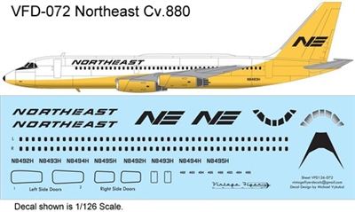 1:126 Northeast (Yellowbird cs) Convair 880