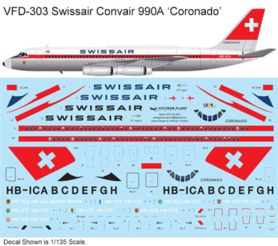 1:135 Swissair Convair 990 'Coronado'