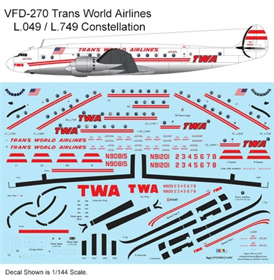 1:140 Trans World Airlines L.049 / L.749 Constellation (white cs)