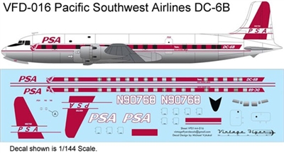 1:144 Pacific Southwest Airlines (1955 cs) Douglas DC-6B