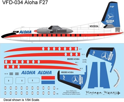 1:144 Aloha (delivery cs) Fokker F.27