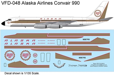 1:144 Alaska Airlines 'Golden Nugget' Convair 990