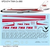 1:144 Trans World Airlines (1966 cs) Convair 880 (EE Kit)