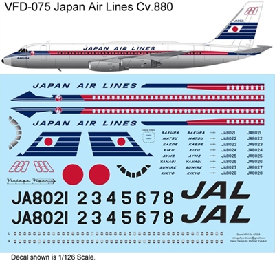 1:144 Japan Air Lines Convair 880 (EE Kit)