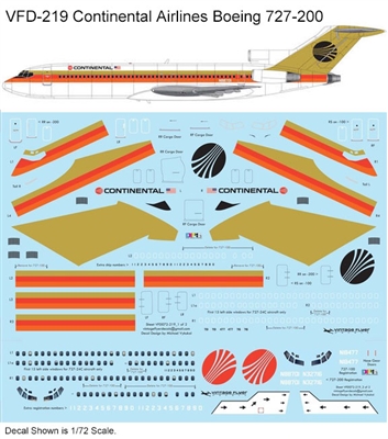 1:144 Continental Airlines Boeing 727-200