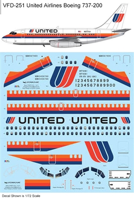1:144 United Airlines Boeing 737-200