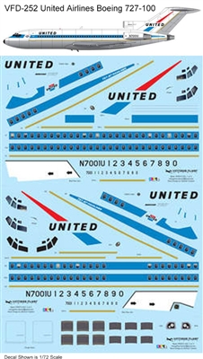 1:144 United Airlines Boeing 727-100