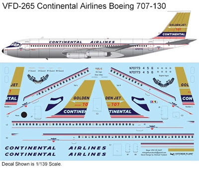 1:144 Continental Airlines Boeing 707-124