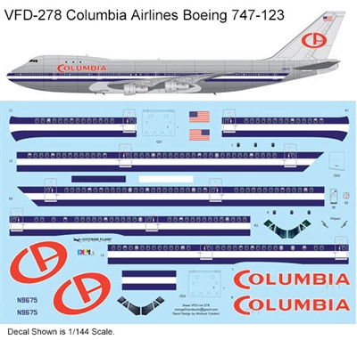 1:144 Columbia Airlines (Airport '75) Boeing 747-123