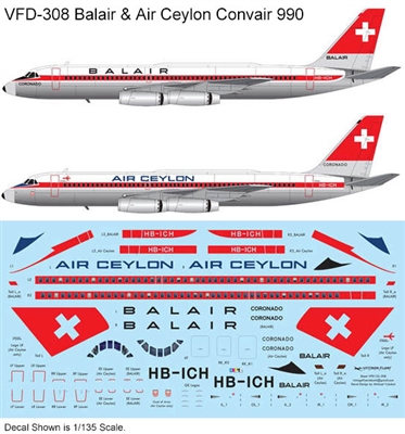 1:144 Air Ceylon Convair 990