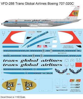 1:72 Trans Global Airlines Boeing 707-320C